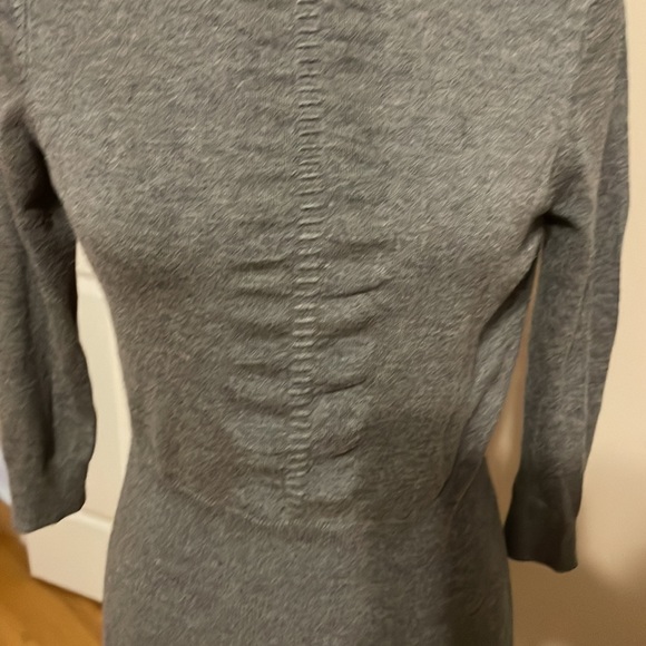 Gray, elbow length sleeve sweater, mock turtleneck - Picture 3 of 4